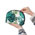 thumbnail image 6 of YFYANG 2 Piece Women's Portable Makeup Bags, Green Tropical Plant Watercolor Clutch Travel Toilet Bags Cosmetic Organizer, 6 of 7