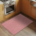 thumbnail image 3 of Peach Pink Area Rugs 2x3 for Living Room, Farmhouse Burlap Solid Pink Color Modern Linen Texture Non Slip Washable Rug Runner, Low Pile Indoor Floor Carpet Mat Bathroom Rugs for Bedroom, Kids Room, 3 of 9