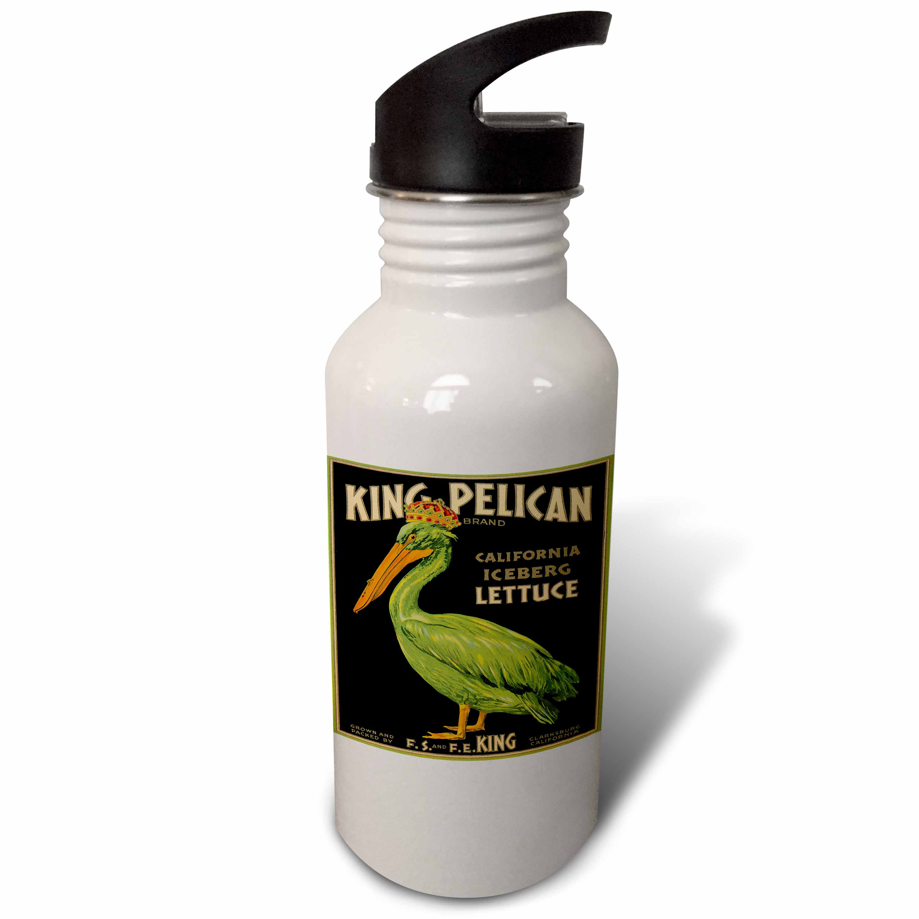 King Pelican Iceberg Lettuce with a Green Pelican Wearing a Crown 21 oz