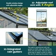 thumbnail image 6 of TRAMULL 6x8 ft Polycarbonate Greenhouse for Outdoors, Upgraded Heavy Duty Aluminum Frame Walk-in Green House Garden Adjustment Roof Vent,Hinged Door,Rain Gutter, 6 of 8