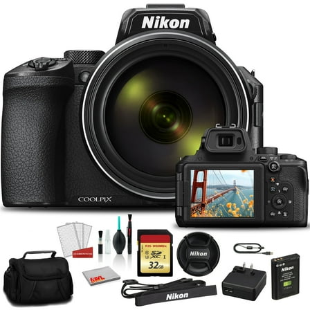 Nikon COOLPIX P950 Digital Camera | 16 MP | 83x Zoom Lens | 4K Video | 32GB SD Card Kit | International Model