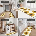 thumbnail image 5 of White Yellow Sunflower Pattern Kitchen Rugs Sets Of 3,Kitchen Runner Rugs Non Skid Washable,Decorative Kitchen Floor Mats for Kitchen,Sink,Laundry,17"x30"+ 17"x47" + 17"x59", 5 of 6