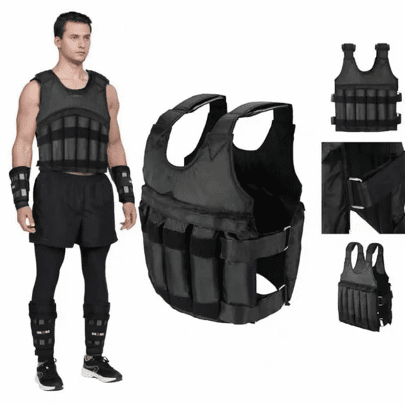 Weighted Vest Women Men,Up To 110LB With 12 Weight Packs Weighted Vest For Home Workouts, Strength, Running, Fitness With Waist Belt And Shoulder Pads (Sand And Steel Blocks Not Included)