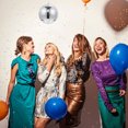 thumbnail image 3 of 2pcs Disco Mirror Ball Reflective Disco Ball Silver Disco Ball Party Hanging Ornaments, 3 of 5