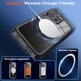 thumbnail image 4 of Magnetic for iPhone 14 Pro Max Waterproof Case,[Built-in Screen Protector][IP68 Underwater][15FT Military Dropproof][Compatible with MagSafe] Full Body Shockproof Phone Case-Black/Clear, 4 of 14