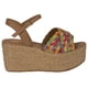 thumbnail image 1 of 759-18 Sandalia con Plataforma de 8 cm para Dama Mujer en Multicolor, Elaborado de Yute. Cklass 759-18, 1 of 2