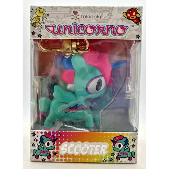 TDS Presents - Rare Unicorno Scooter Manga Mania Toki Doki Vinyl Figure Bag Charm Keychain