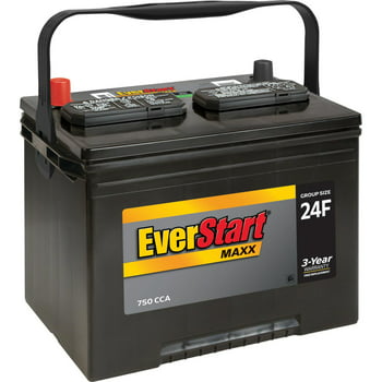 EverStart Maxx Lead Acid Automotive Battery, Group Size 24F 12 Volt, 750 CCA