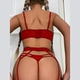 thumbnail image 2 of Harpily 2025 Intimates Women's Funny Underwear Lace Button Cut Out Three Point Bra Pants Set Bodysuit, 2 of 7
