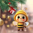 thumbnail image 2 of WMGHA Christmas Ornaments Cute Bee Tree Decorations, Holiday Tree Decorations, Festive Ornaments, Xmas Party Supplies, 2D Acrylic Christmas Festival Bee Sign Art Crafts Home Hanging Decor‌, 2 of 5