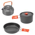 thumbnail image 1 of Outdoor Camping Pot Set, High Temperature Resistance Convenient To Store Widely Applicable Well Designed Outdoor Cookware Set  For Fishing Orange, 1 of 8
