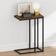 thumbnail image 2 of Furinno CAMNUS C-shape Metal Frame Nightstand Side/End Table Columbia Walnut, 2 of 6