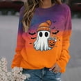 thumbnail image 4 of Halloween Sweatshirts for Women Ghost Long Sleeve Shirt | Halloween Ghost Sweater Halloween Outfits Oversized Spooky Season Pullover Tops, 4 of 6
