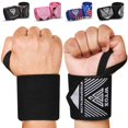 thumbnail image 2 of WYOX Weightlifting Wrist Wraps 18" Professional Quality Wrist Support with Heavy Duty Thumb Loop Best Wrap for Powerlifting Competition Strength Training Bodybuilding Gym Workout Bands for Stability, 2 of 4