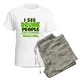 thumbnail image 5 of CafePress - I See Drunk People Women's Light Pajamas - Women's Short Sleeve Print T-Shirt and Pants Light Cotton Pajama Set, 5 of 7