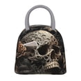 thumbnail image 1 of Balery Vintage Pattern Flower Skull Bolsa de Almuerzo para Mujeres, Caja de Almuerzo, Bolsa de Almuerzo Pequeña Impermeable, Tote de Almuerzo Reutilizable con Gran Capacidad, 1 of 6
