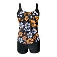 thumbnail image 3 of Trajes de Baño Mujer Traje de Baño Tankini Sexy Para Mujer, Conjunto de 2 Piezas, Sin Espalda, Con Tirantes Ajustables, Estampado, Ropa de Playa, 3 of 5