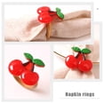 thumbnail image 2 of Raindrops 6pcs Napkin Rings Cherry Alloy Napkin Holder Wedding Dinner Table Decorations, 2 of 8
