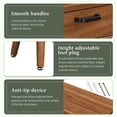 thumbnail image 6 of Shoe Rack Storage Organizer with 2 Natural Semi-Circular Rattan Doors, Entryway Wooden Shoe Cabinet for Sneakers, Leather Shoes, Heels, Slippers, 6 of 8