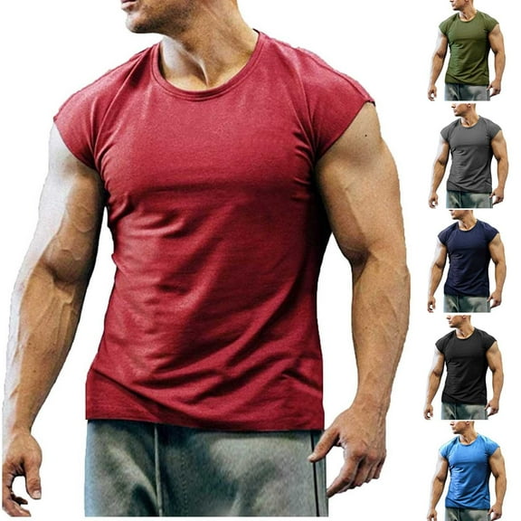 Inleife Tank Tops for Men Clearance, Fashion Personality Men's Summer Casual Slim Sleeveless T Shirt Top Vest