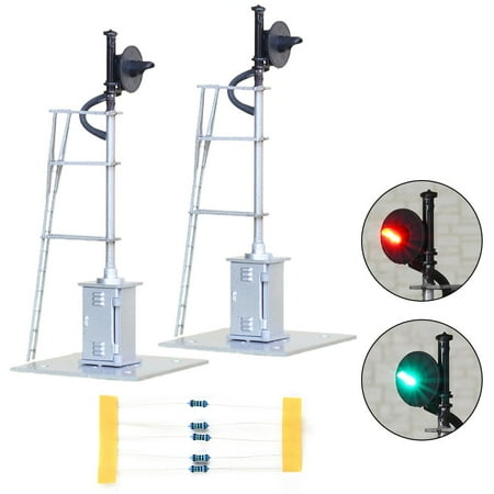 1 x HO Scale Model Railroad Two-lights Searchlight Signal Fine Metal Cabinet #05