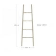 thumbnail image 5 of LuxenHome Rustic Birch Wood 4-Rung Blanket Ladder, 5 of 8