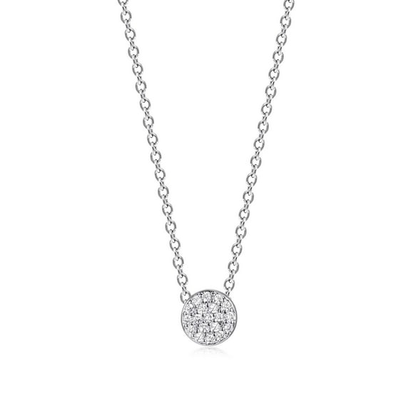Valloey Rover 14K Gold Personalized Filled Disc Double Side Engraved Pendant Necklace for Women