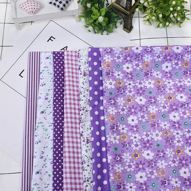 Ropa de cama de tela de algodón precortada, 7 piezas 50*50 cm Tela de algodón precortada Ropa de cama de tela de algodón precortada Juego de ropa de cama meticulosamente diseñado