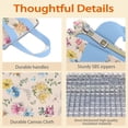 thumbnail image 4 of Pioneer Flower Floral Print Pattern Insulated Lunch Bag for Women & Adults,Large Portable Soft Cooler Lunch Bag,Thermal Food Storage Tote with Pearl Cotton,8.66L,8.75x5.75x9.5 Inch, 4 of 6
