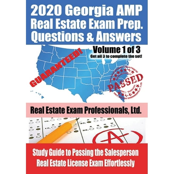 Pre-Owned 2020 Georgia AMP Real Estate Exam Prep Questions and Answers: Study Guide to Passing the Salesperson Real Estate License Exam Effortlessly [Volume 1 o (Paperback) 1708731008 9781708731007