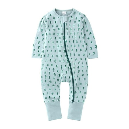

Baby Romper Clearance! Juebong Newborn Baby Boys Girls Long-sleeve Cartoon Romper Jumpsuit Clothes Outfits Mint Green 18-24 Months