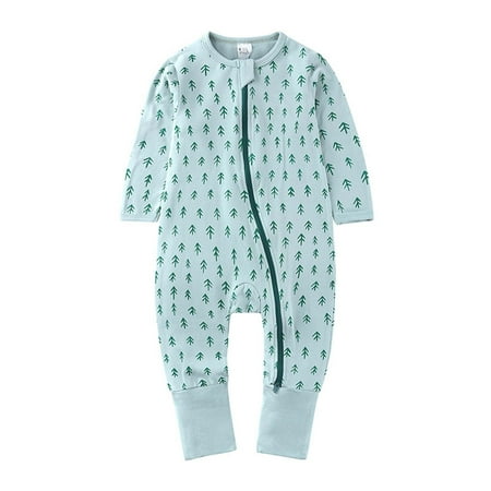 

Baby Romper Clearance! Juebong Newborn Baby Boys Girls Long-sleeve Cartoon Romper Jumpsuit Clothes Outfits Mint Green 18-24 Months