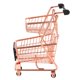 thumbnail image 4 of 2X Mini Modelo Carrito de Compras de Doble Capa Carro de Supermercado de Hierro Forjado Cesta de Almacenamiento Oro Rosa de Metal Oro Rosa, 4 of 8