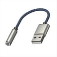 thumbnail image 2 of USB A 3,5mm Cable de Audio Hembra Tarjeta Sonido Estéreo Externa Auriculares Micphone Adaptador Plata y, 2 of 5