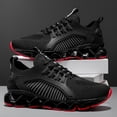 thumbnail image 2 of Men's Breathable Knit Blade-Sole Sneakers, Lightweight Lace-Up Athletic Shoes with Shock Absorption for Running, Gym, and Casual Streetwear, 2 of 10