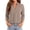 Brown #13, variant on Womens 3/4 Length Sleeve Tops Dressy V Neck Collared Shirts Business Casual Work Blouses Summer Vacation Blouses 2026 Cow Pattern S