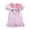 a-Pink7432, variant on FINALGANG Girls Dress Toddler Gingham Puff Short Sleeve Dress With Golf Embroidery Collared Ruffled Hem Casual Play Dress For Daily Wear