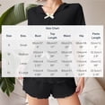 thumbnail image 3 of Naotn 2 Piece Sets for Women Summer Matching Short Set, Casual Lapel Short Sleeve Ribbed Bow Front Shirt Ruffle Shorts, 3 of 3
