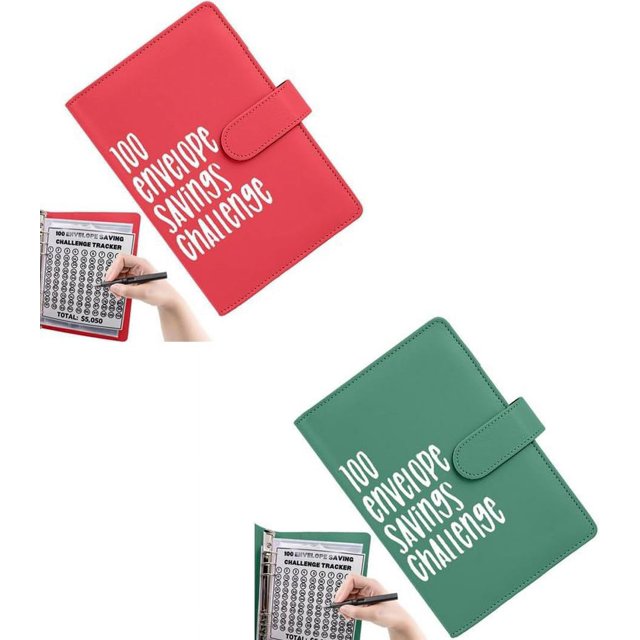 ORUYROP 100 Envelope Savings Challenge Binder | Easy and Fun Way to Save $5,050 | Budget Binder Savings Challenge Book, Savings Book with Cash Envelopes, for Budgeting Planner & Saving Money
