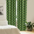 thumbnail image 2 of Ambesonne Tropic Window Curtains, Avocados Drawing Art Print, Each 28" W x 63" L, Emerald and Yellow, 2 of 4