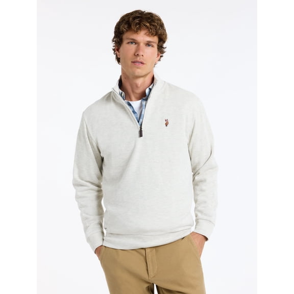 U.S. Polo Assn. Men's Quarter Zip Flatback