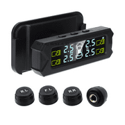 TPMS Tire Pressure Monitoring System, with 4 External Sensors TPMS Tool,Real-Time Display Of Pressure And Temperature Alarms Solar Tire Pressure