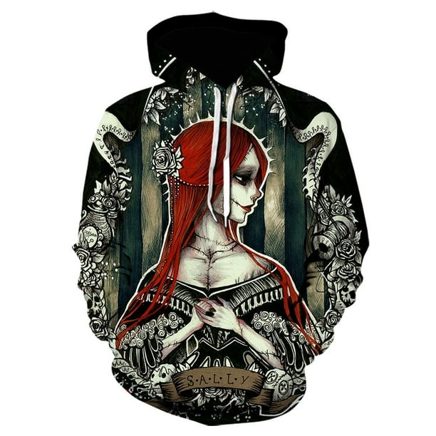 Nightmare Before Christmas 3D Print Jersey Hombres Mujeres Creatividad Suelta Sudadera Casual Harajuku Vellón Con Capucha