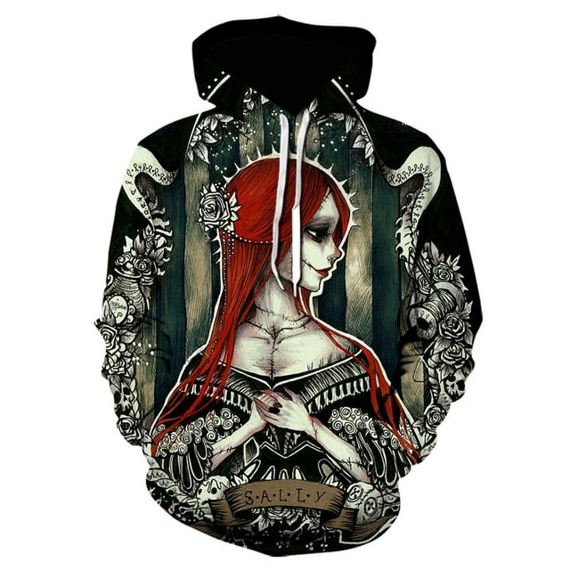 Nightmare Before Christmas 3D Print Jersey Hombres Mujeres Creatividad Suelta Sudadera Casual Harajuku Vellón Con Capucha