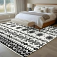thumbnail image 5 of Black White Boho Area Rugs Collection 5'x8', Vintage Abstract Art Ethnic Tribe Non Slip Indoor Rectangle Throw Runner Rug Floor Mat Carpet for Living Room Dining Table Bedroom Nursery, 5 of 9
