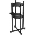 thumbnail image 6 of Water Dispenser Floor Stand with Curved Shelf for Cups, Metal with Wood Storage Shelf for 1-5 Gallon Water Bottle/Crocks, Drink Dispenser, Beer Keg, and Potted Plant, Black, 6 of 7