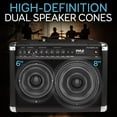 thumbnail image 2 of Pyle Portable Electric Guitar Amplifier, 40 Watt Power, Two 6" & 8" High-Definition Speaker, Black, 2 of 8
