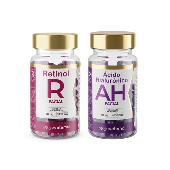 Pack Cápsulas Faciales Retinol + Cápsulas Faciales Ácido Hialurónico Juveternal