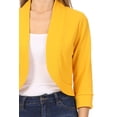 thumbnail image 6 of MOA Collection Women's Classic 3/4 Sleeve Open Front Bolero Blazer Cardigan for Work and Beyond, 6 of 7