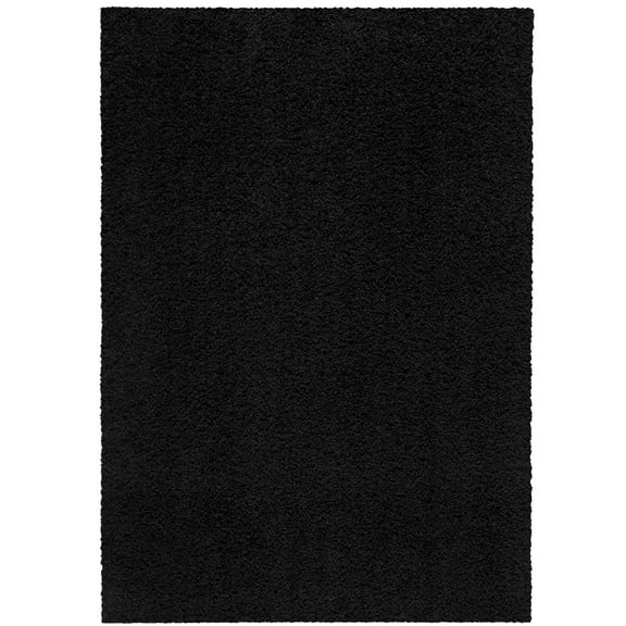 Mainstays Traditional Solid Black Shag Indoor Accent Rug, 2'6"x3'10"